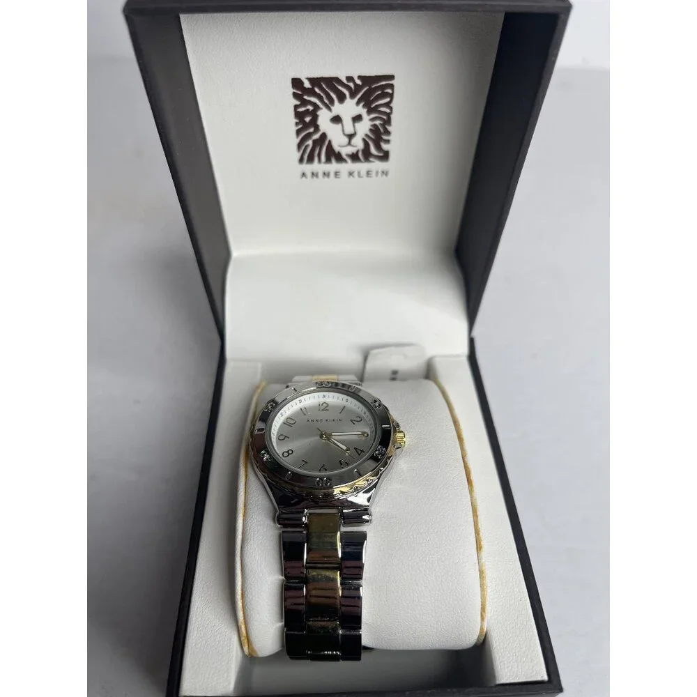 Anne Klein Women's AK/1253SVTT Easy-to-Read Dial Two-Tone‎ Bracelet Watch